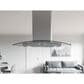 Zephyr Milano 42" Island Range Hood in Stainless Steel and Glass, , large