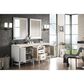 James Martin Addison 72" Double Bathroom Vanity in Glossy White with 3 cm Eternal Marfil Quartz Top and Rectangular Sinks, , large