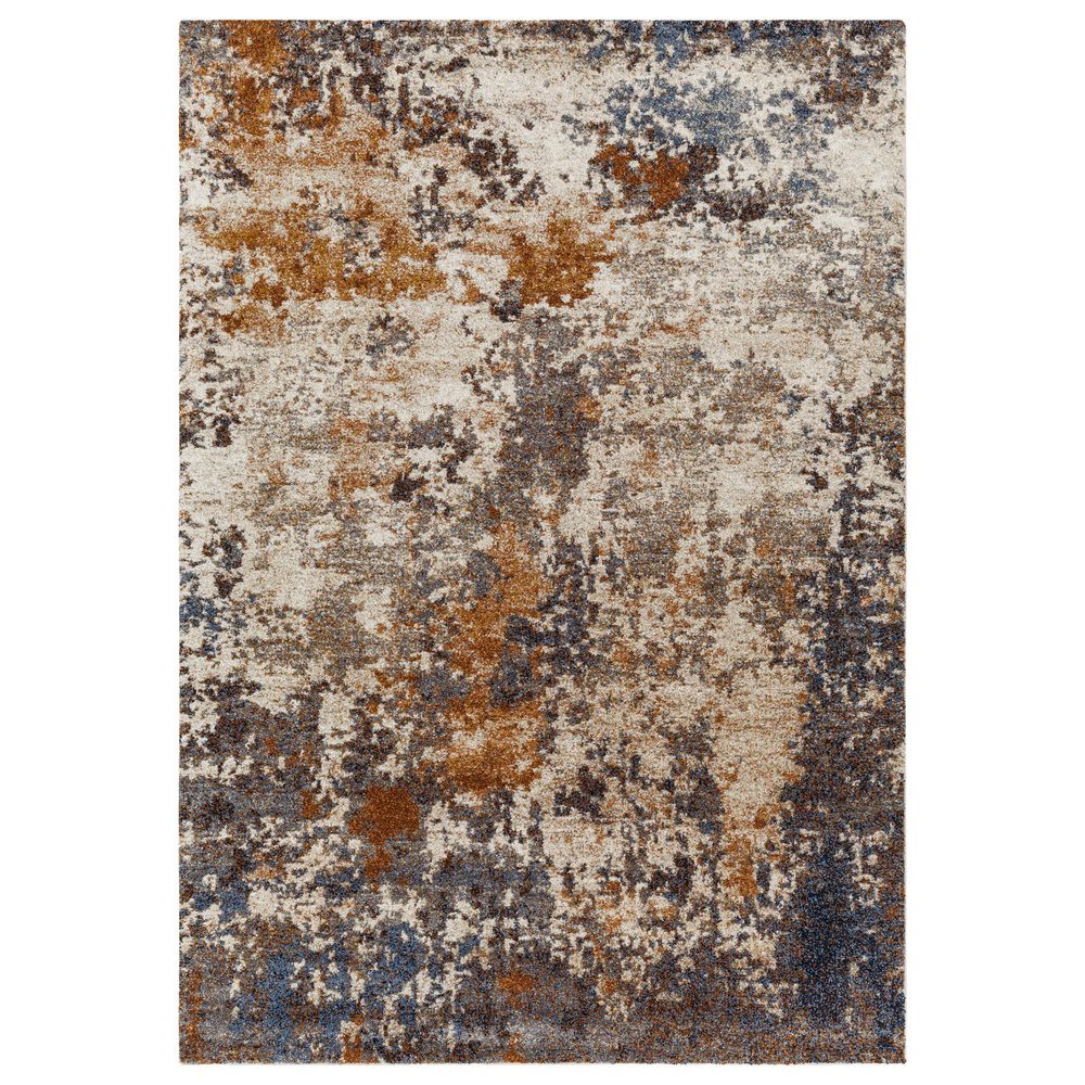 Surya Tuscany 2" x 3" Brown, Camel and Blue Area Rug, , large