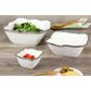 Pampa Bay Salerno 4.75" Square Snack Bowl in White and Silver, , large