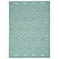 Nourison Versatile 4" x 6" Aqua and Teal Indoor/Outdoor Area Rug, , large