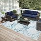 Dalyn Rug Company Sedona Geometric 10" x 14" Skydust Indoor/Outdoor Area Performance Rug, , large