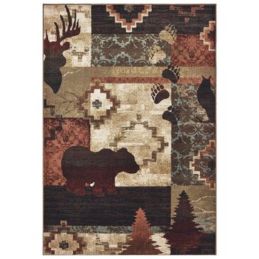 Oriental Weavers Woodlands 9649A 7"10" x 10" Brown Area Rug, , large