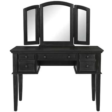 OSP Home Farmhouse Vanity with Mirror Rustic Black, , large