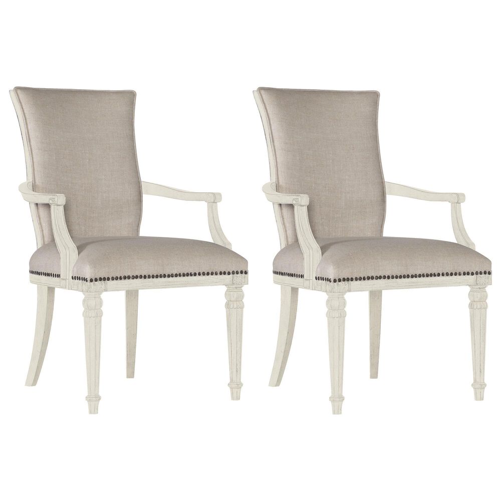 Hooker Furniture Traditions 38.25" Arm Chair in Soft White (Set of 2), , large