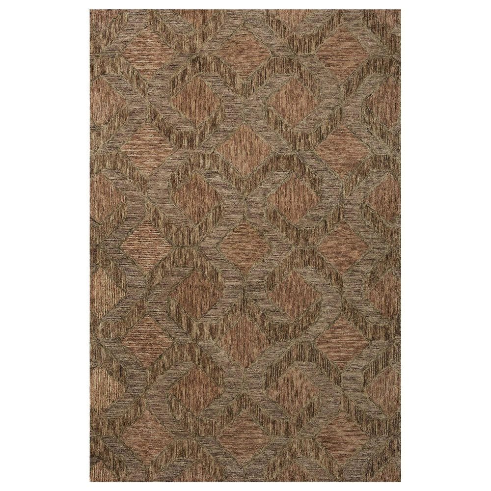 Loloi II Varena 5" x 7"6" Rust and Bark Area Rug, , large