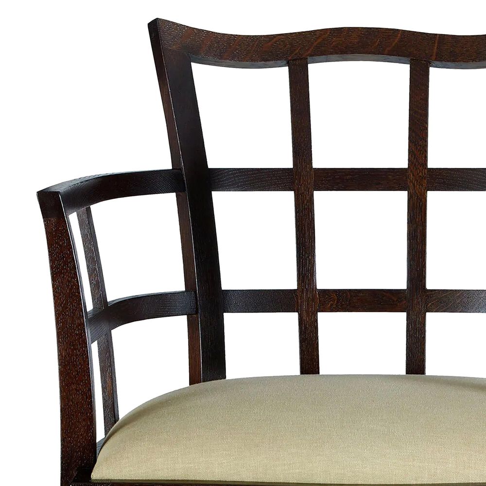 Stickley Furniture Surrey Hills Dining Arm Chair with Kiln Dried Solid Oak Frame in Mink, , large