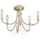 Golden Lighting Kamila 6-Light Semi-Flush in White Gold, , large