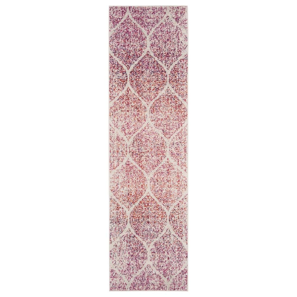 Safavieh Madison MAD604R 2"3" x 8" Cream and Fuchsia Runner, , large