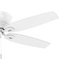 Hunter Durant Low Profile 54" Ceiling Fan in Snow White, , large