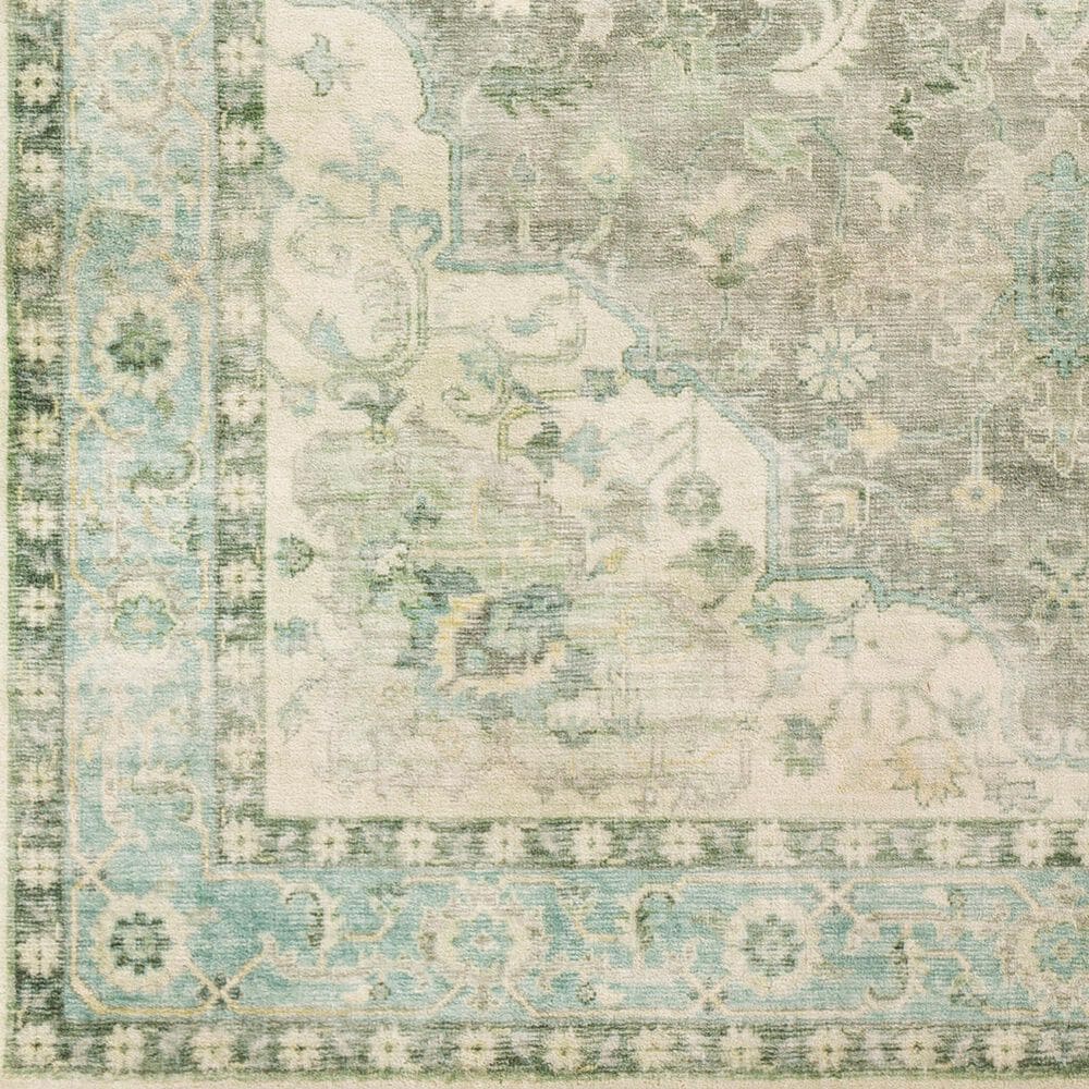 Surya Erin 2&#39;6&quot; x 7&#39;6&quot; Cream, Gray, Butter, Aqua and Sage Runner, , large