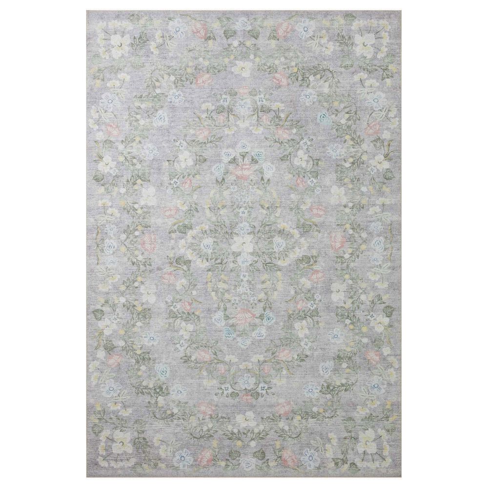 Rifle Paper Co. Palais 5" x 7"6" Grey Area Rug, , large