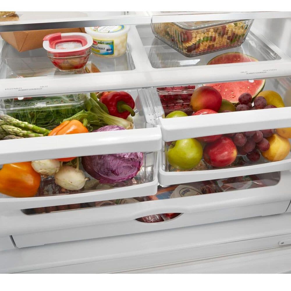 Whirlpool 25 Cu. Ft. 36&quot; Wide French Door Refrigerator with Interior Water Dispenser in Stainless Steel, , large