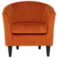 Overman International Corp Chantel Accent Chair in Orange Velvet, , large