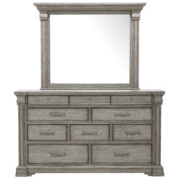 Chapel Hill Madison Ridge 10 Drawer Dresser and Mirror in Bluff Gray, , large