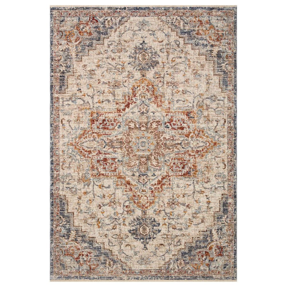 Loloi II Sorrento 2" x 3" Ivory and Fiesta Area Rug, , large