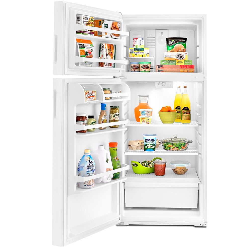 Amana 14 Cu. Ft. 28&quot; Wide Top-Freezer Refrigerator with Dairy Bin in White, , large