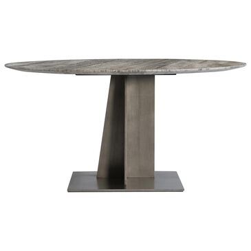 Bernhardt Equis Dining Table in Honed Silver Travertine and Graphite - Table Only, , large