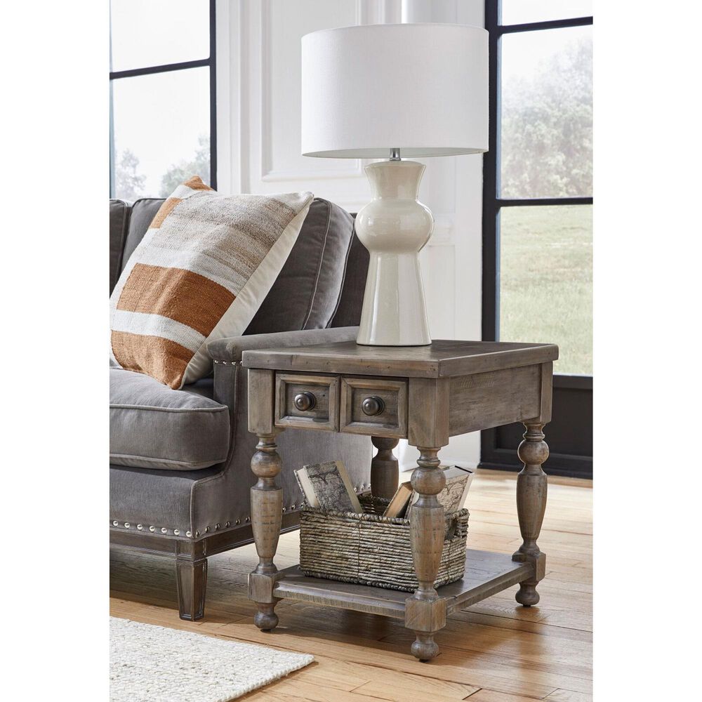 Null Aria 1-Drawer End Table in Gray Wash, , large