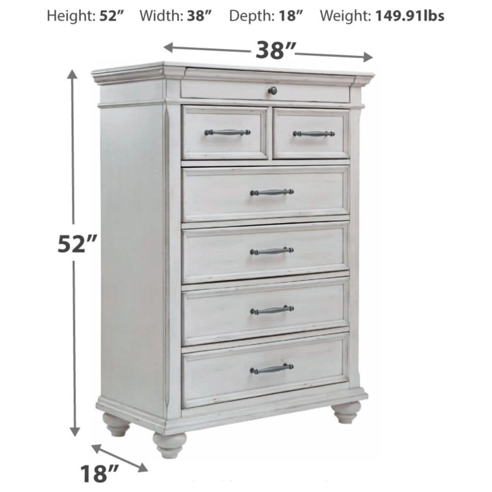 Signature Design by Ashley Kanwyn 5-Piece Queen Storage Bedroom Set in Whitewash, , large