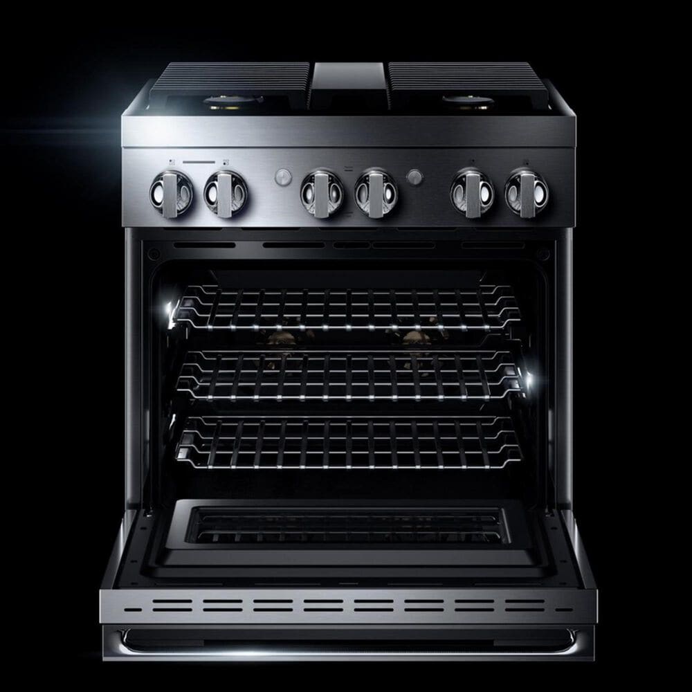 Jenn-Air Noir 30&quot; Dual-Fuel Professional Range in Stainless Steel, , large