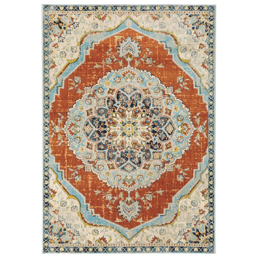 Oriental Weavers Xanadu 1332Q 5"3" x 7"6" Orange Area Rug, , large