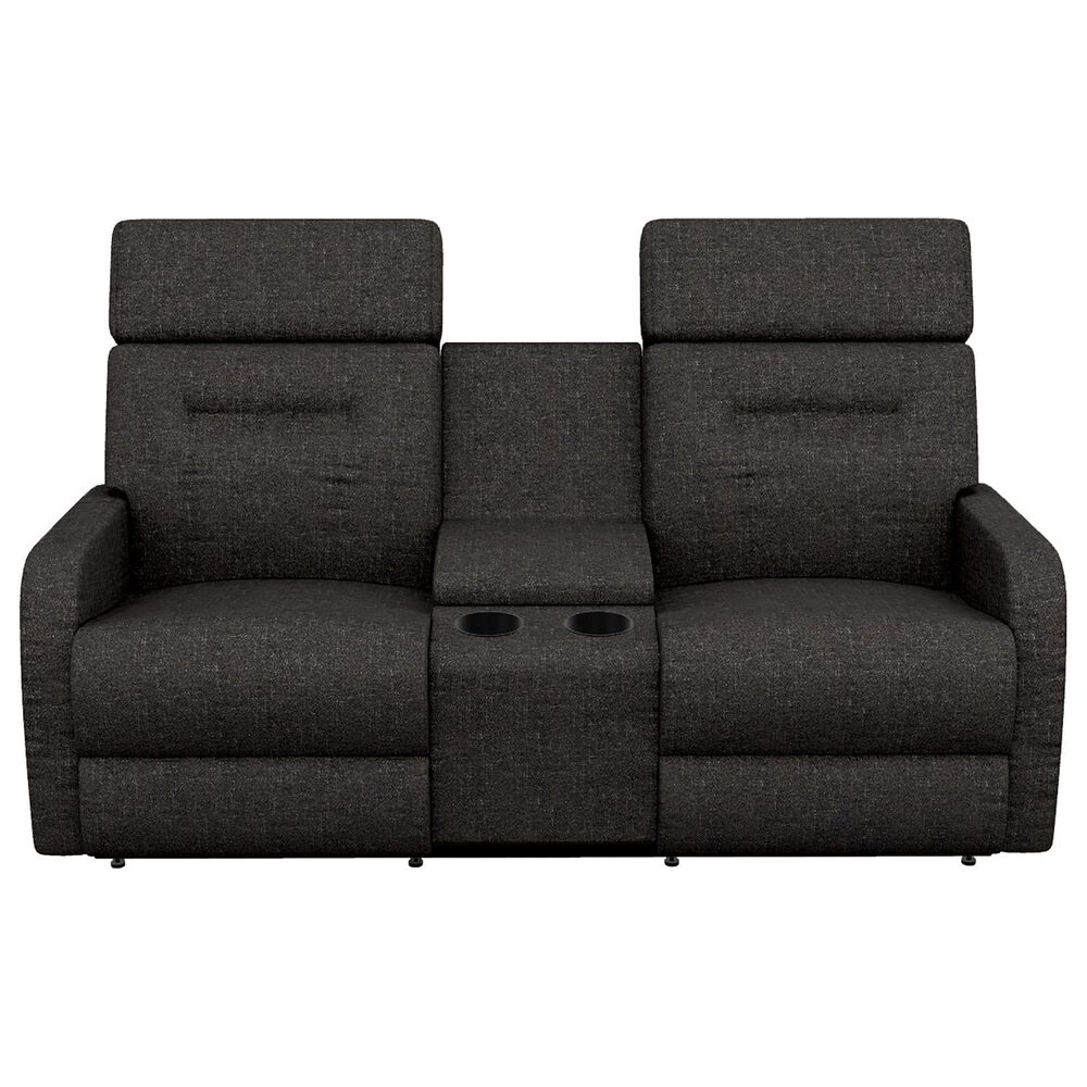 La-Z-Boy Lennon Wall Manual Reclining Loveseat with Console in Granite, , large