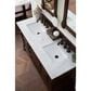 James Martin Brookfield 60" Double Bathroom Vanity in Burnished Mahogany with 3 cm Carrara White Marble Top and Rectangle Sink, , large
