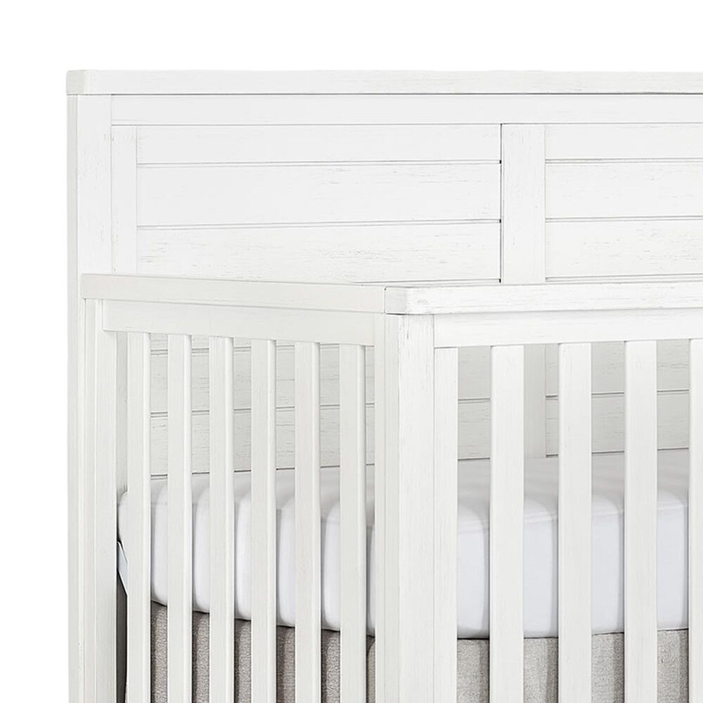 Evolur Belmar Flat Top 5-In-1 Crib in Weathered White, , large