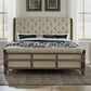 Belle Furnishings Americana Farmhouse 3 Piece Queen Bedroom Set in Dusty Taupe and Black, , large