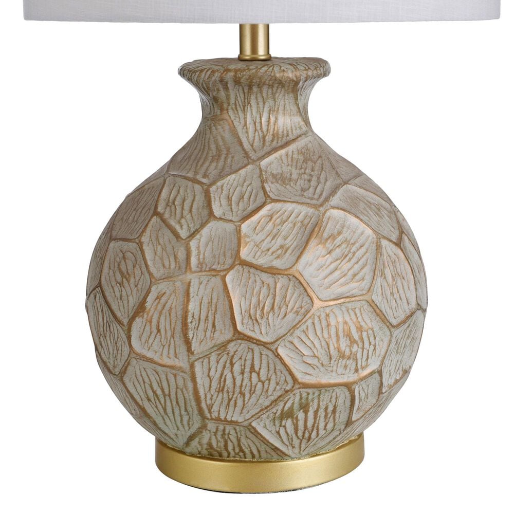 Flair Industries Baffo Table Lamp in Light Gold and Silver Sage, , large