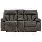 Signature Design by Ashley Willamen Manual Reclining Loveseat with Console in Quarry, , large