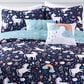 Triangle Home Fashions Unicorn Heart 5-Piece Full/Queen Quilt Set in Navy, , large