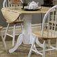 Pacific Landing Round Drop Leaf Dining Table in White and Natural - Table Only, , large