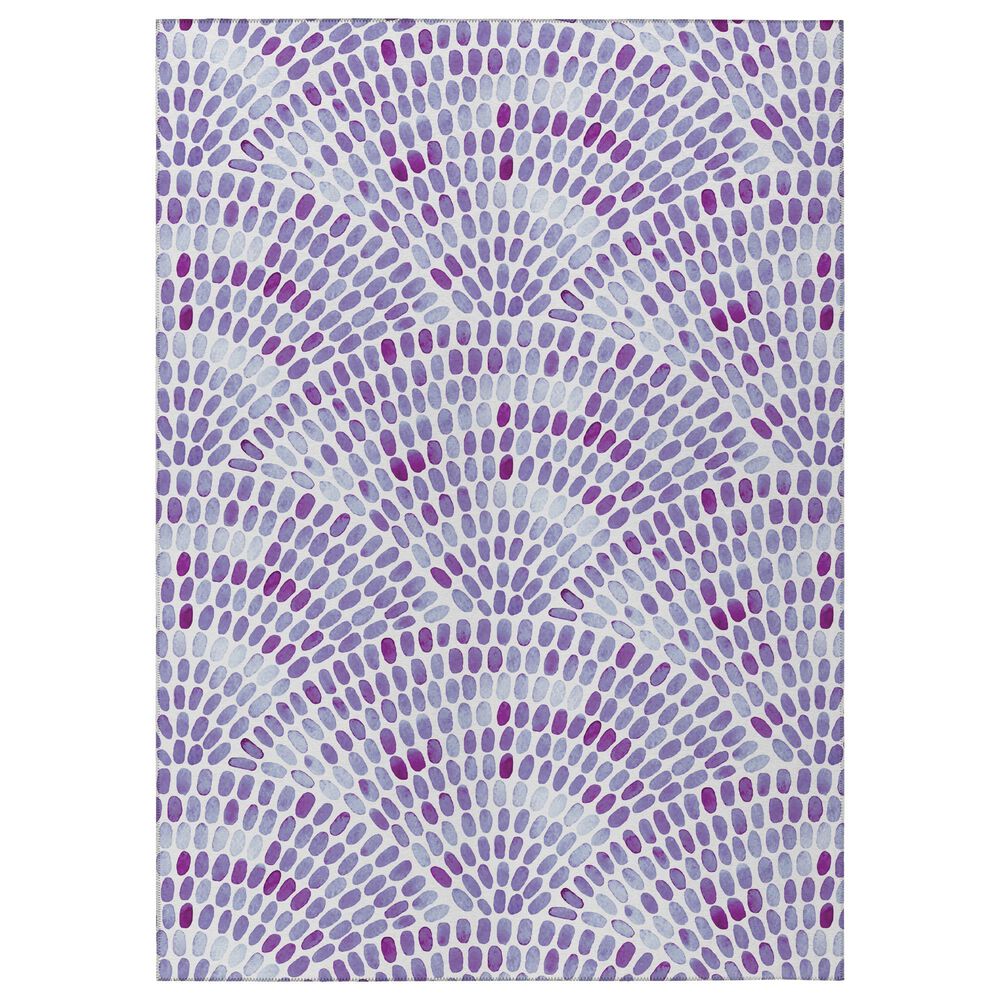 Dalyn Rug Company Seabreeze Geometric 10" x 14" Lavender Area Rug, , large