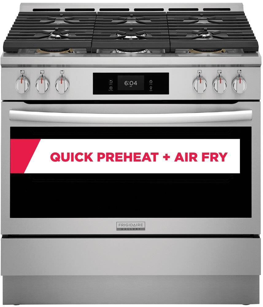 Frigidaire Gallery 36" Gas Range with Air Fry in Stainless Steel, , large