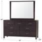 37B Nevis 7-Drawer Dresser and Mirror in Dark Brown, , large