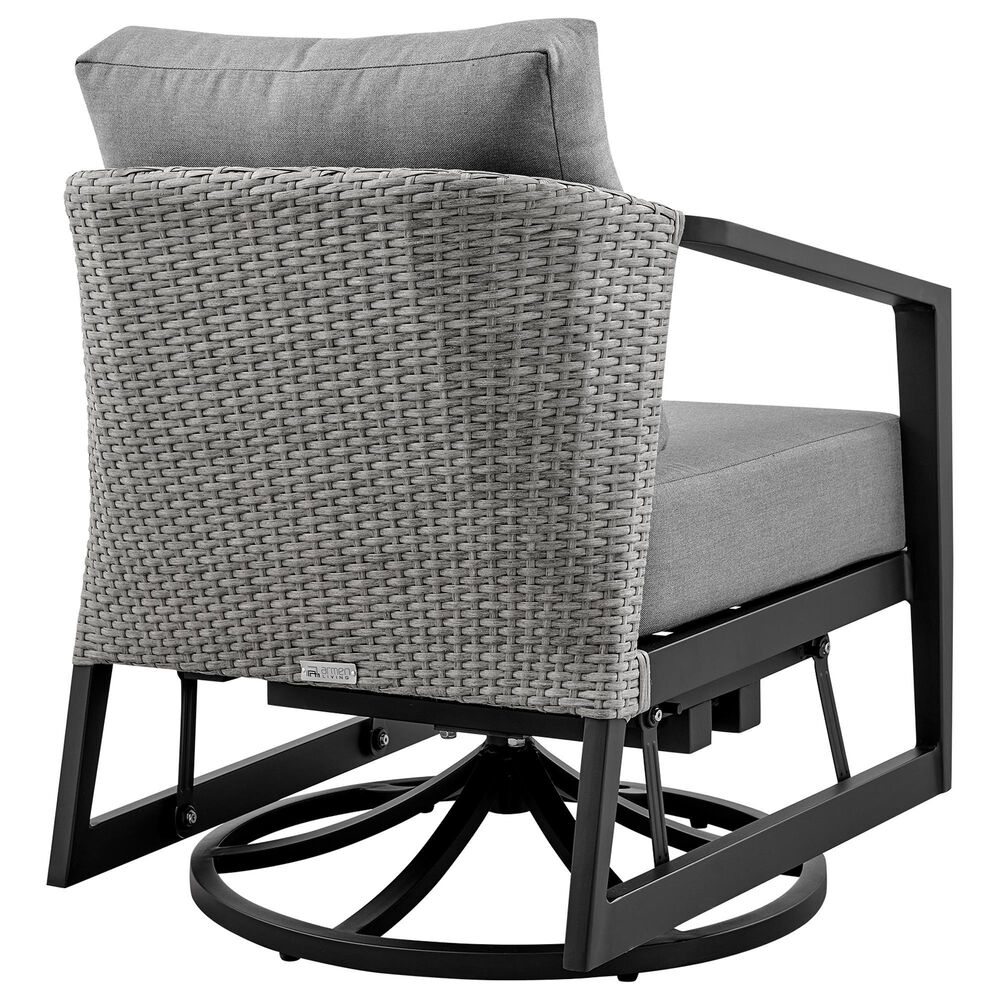 Blue River Aileen Patio Swivel Lounge Chair in Dark Grey, , large