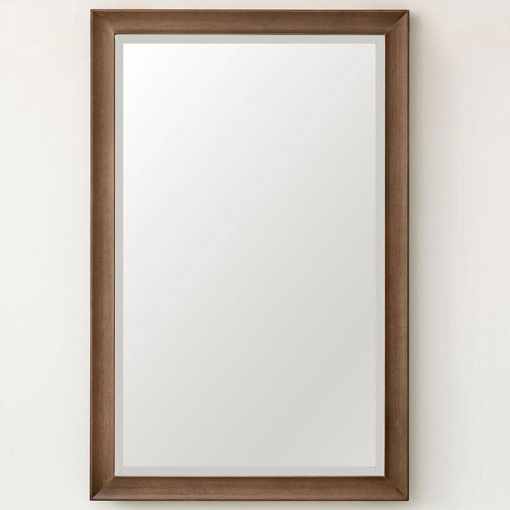 James Martin Glenbrooke 26" Rectangular Mirror in White Wash Walnut, , large