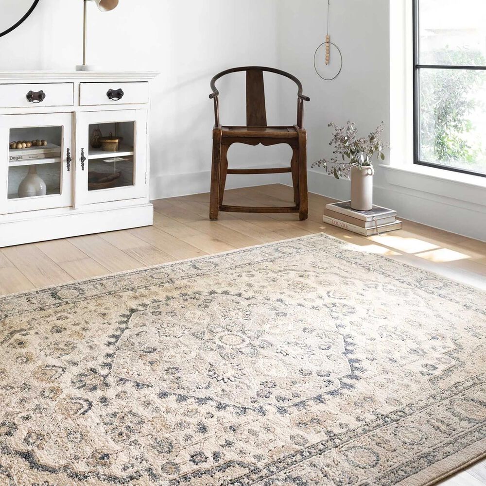 Loloi II Teagan TEA-01 11&#39;6&quot; x 15&#39; Natural and Light Grey Area Rug, , large