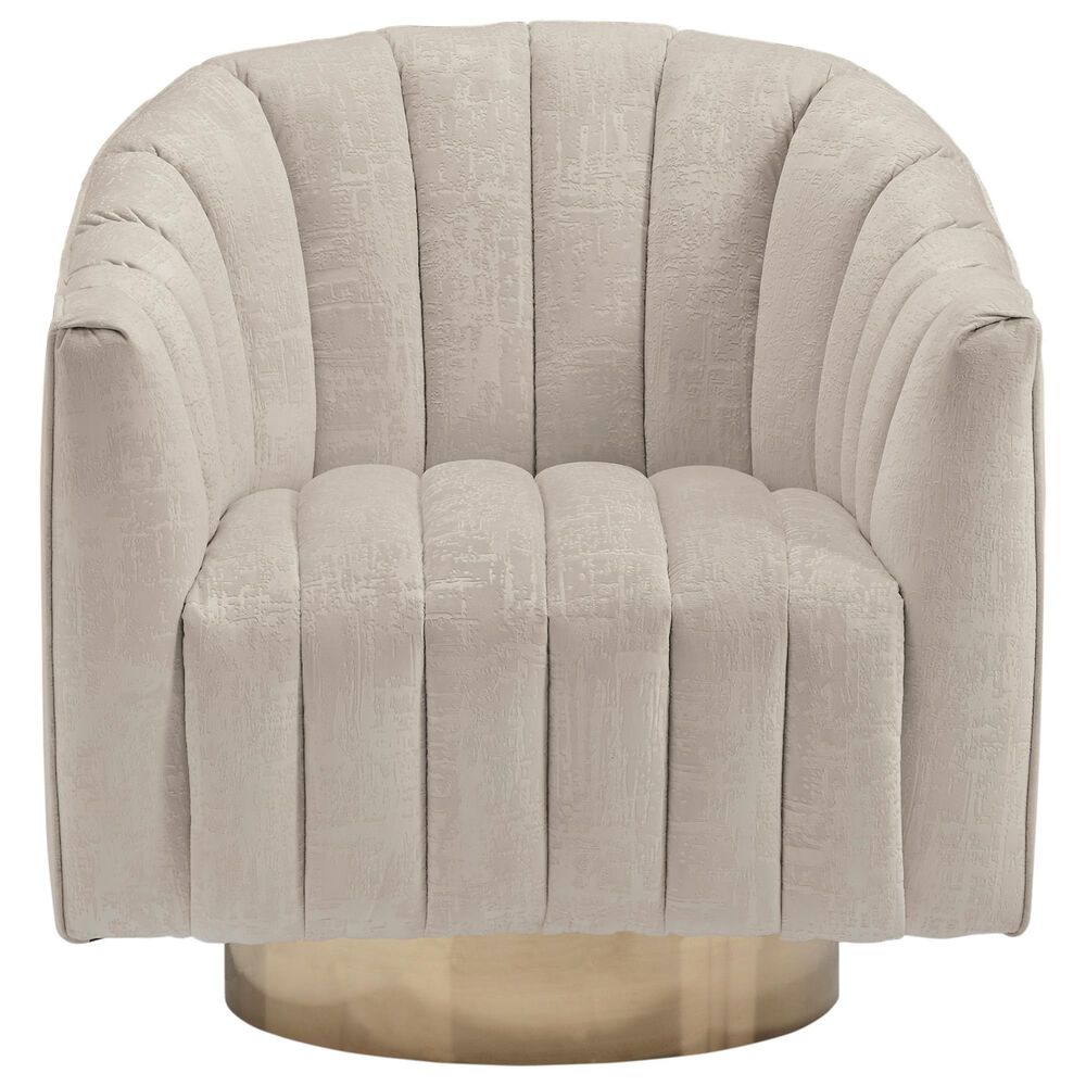 Signature Design by Ashley Penzlin Swivel Accent Chair in Pearl, , large