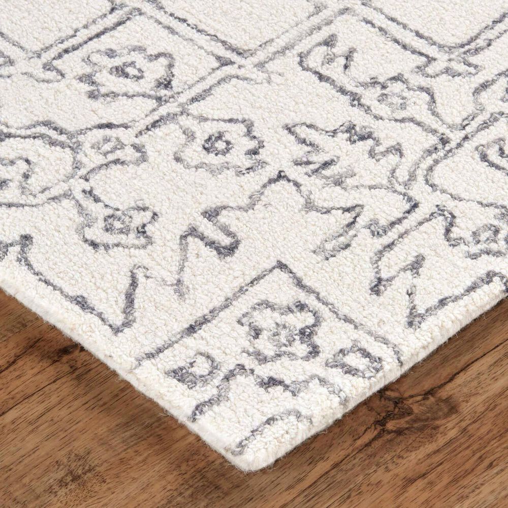 Feizy Rugs Belfort 5&#39; x 8&#39; Ivory and Charcoal Area Rug, , large