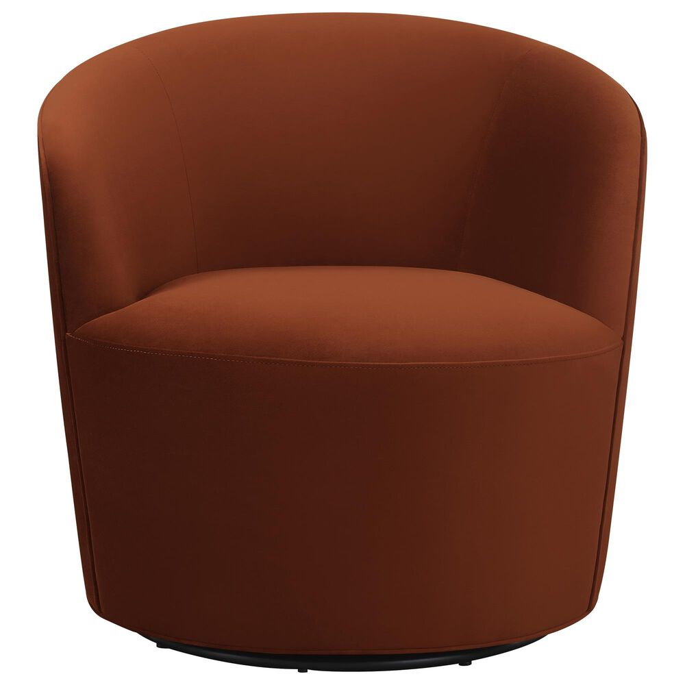 37B Joyce Swivel Accent Chair in Orange, , large