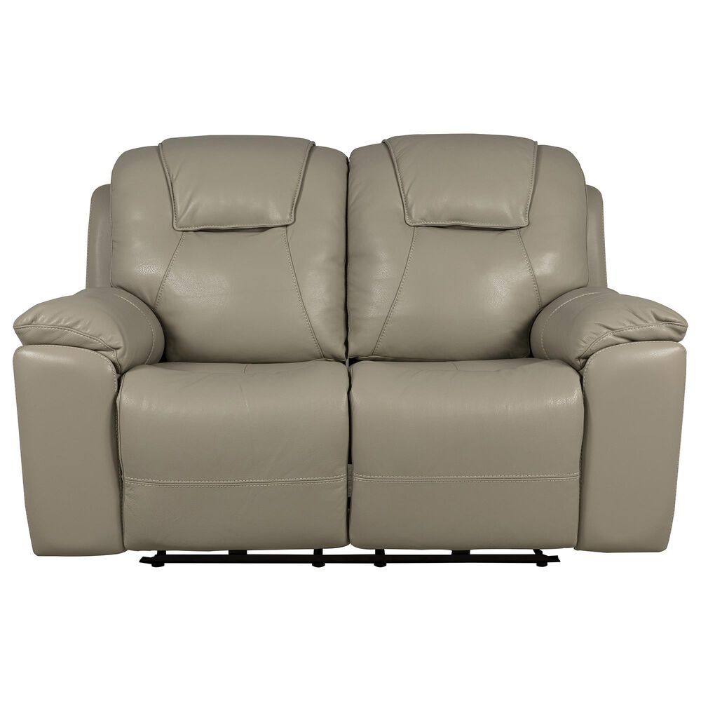 Bassett Chandler Power Reclining Loveseat with Power Headrest in Linen, , large