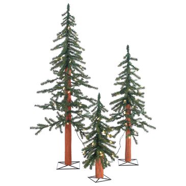 The Gerson Company 3-Piece Alpine Tree with Lights Set, , large