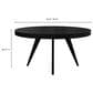 Moe"s Home Collection Parq 60" Round Dining Table in Black - Table Only, , large