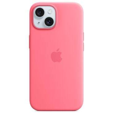 Apple Silicone Case with MagSafe for Apple iPhone 15 in Pink, , large