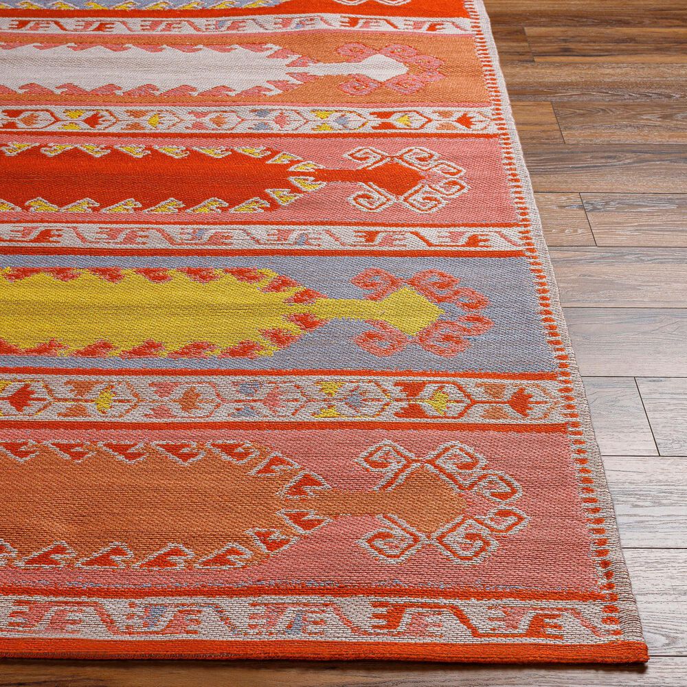 Surya Sajal 2&#39;6&quot; x 8&#39; Brick Red, Camel, Ivory, Rose, Light Blue and Mustard Runner, , large