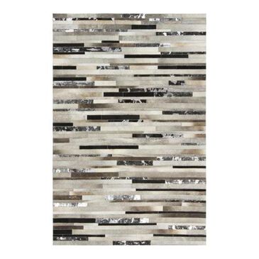 Surya Trail TRL-1120 5" x 8" Silver/Black/Ivory Hide Area Rug, , large