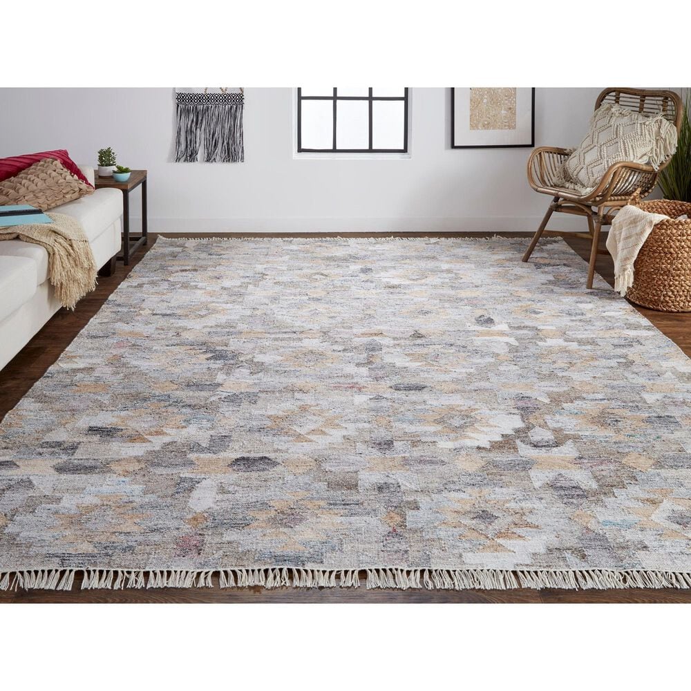 Feizy Rugs Beckett 8&#39; x 10&#39; Gray and Multicolor Area Rug, , large